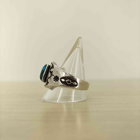 インディアンジュエリー INDIAN JEWELRY 925刻印 ターコイズリング メンズ  24号